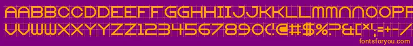 Gridget Font – Orange Fonts on Purple Background