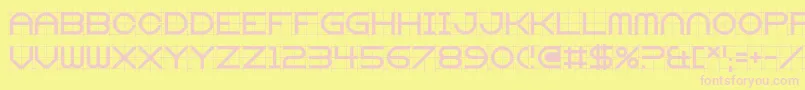 Gridget Font – Pink Fonts on Yellow Background