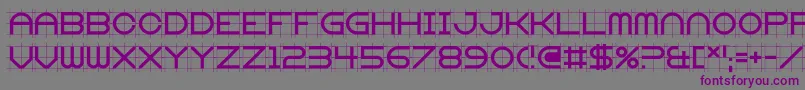 Шрифт Gridget – фиолетовые шрифты на сером фоне