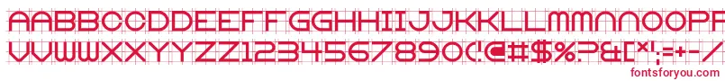 Gridget Font – Red Fonts on White Background