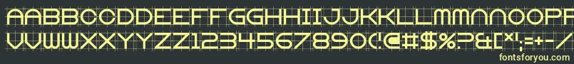 Gridget Font – Yellow Fonts on Black Background
