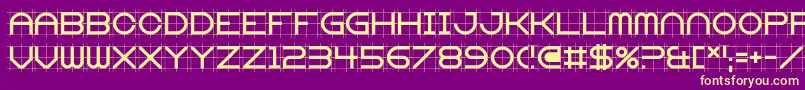 Gridget Font – Yellow Fonts on Purple Background