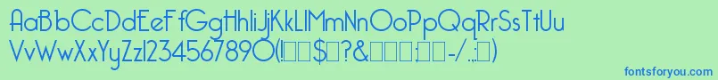 Bellerose Font – Blue Fonts on Green Background