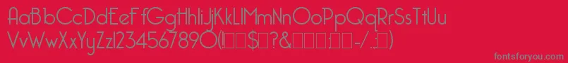 Bellerose-Schriftart – Graue Schriften auf rotem Hintergrund