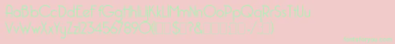 Bellerose Font – Green Fonts on Pink Background