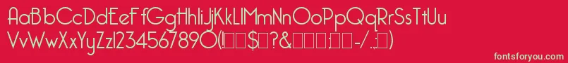 Bellerose Font – Green Fonts on Red Background