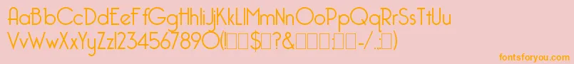 Bellerose Font – Orange Fonts on Pink Background