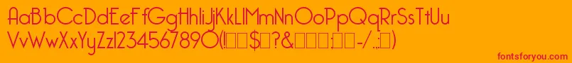 Bellerose Font – Red Fonts on Orange Background