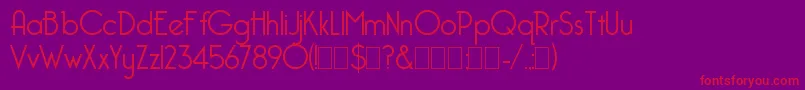 Bellerose Font – Red Fonts on Purple Background