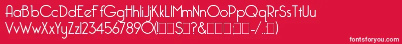 Bellerose Font – White Fonts on Red Background