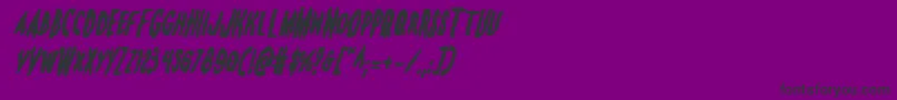 フォントMonsteramaboldital – 紫の背景に黒い文字