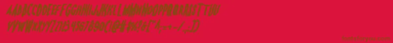 Monsteramaboldital Font – Brown Fonts on Red Background
