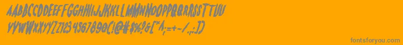 Monsteramaboldital Font – Gray Fonts on Orange Background