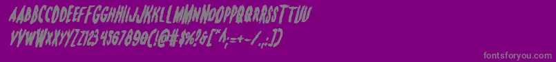 Monsteramaboldital Font – Gray Fonts on Purple Background