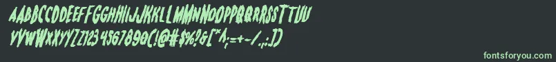 Monsteramaboldital Font – Green Fonts on Black Background