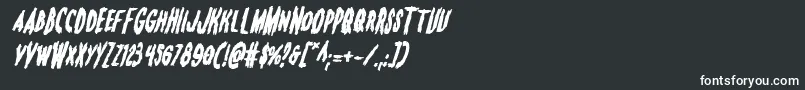Monsteramaboldital-fontti – valkoiset fontit mustalla taustalla