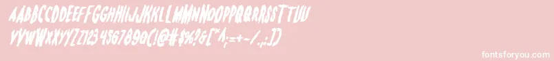 Monsteramaboldital Font – White Fonts on Pink Background