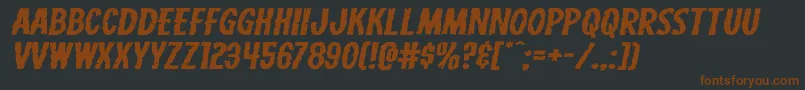 Carnivalcorpsextraexpandital Font – Brown Fonts on Black Background
