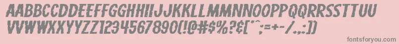 Carnivalcorpsextraexpandital Font – Gray Fonts on Pink Background