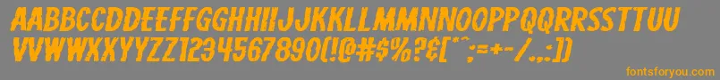 Carnivalcorpsextraexpandital Font – Orange Fonts on Gray Background