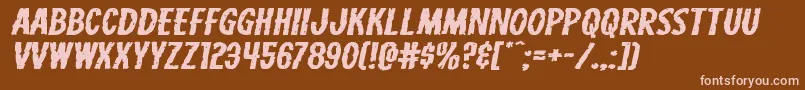 Carnivalcorpsextraexpandital Font – Pink Fonts on Brown Background