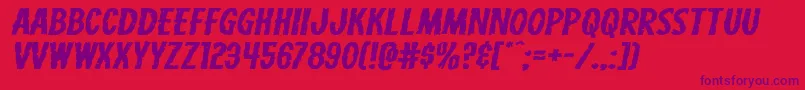 Carnivalcorpsextraexpandital Font – Purple Fonts on Red Background