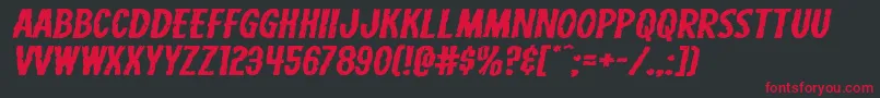 Carnivalcorpsextraexpandital Font – Red Fonts on Black Background