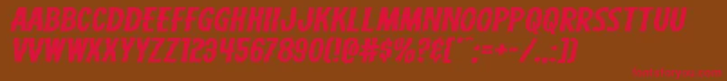 Carnivalcorpsextraexpandital Font – Red Fonts on Brown Background