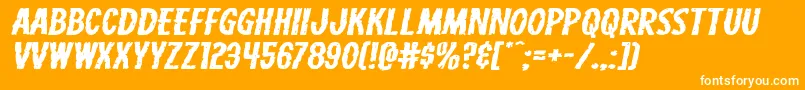 Carnivalcorpsextraexpandital Font – White Fonts on Orange Background