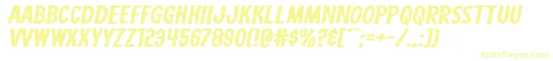 Więcej informacji o czcionce Carnivalcorpsextraexpandital Czcionka Carnivalcorpsextraexpandital – żółte czcionki