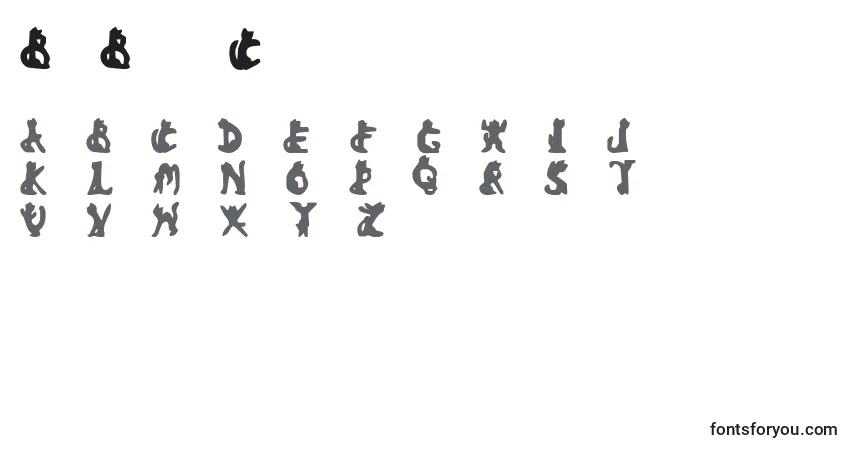 Czcionka BadBlackCat – alfabet, cyfry, specjalne znaki