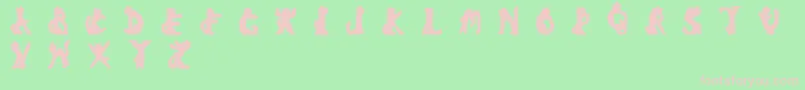 BadBlackCat Font – Pink Fonts on Green Background