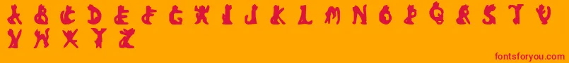 BadBlackCat Font – Red Fonts on Orange Background