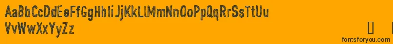 CfjohndoepersonaluseRegula Font – Black Fonts on Orange Background