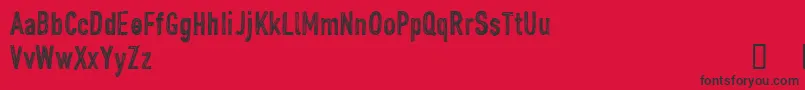 CfjohndoepersonaluseRegula Font – Black Fonts on Red Background