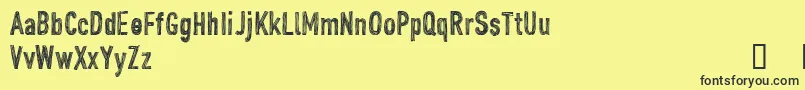 CfjohndoepersonaluseRegula Font – Black Fonts on Yellow Background