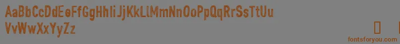 Шрифт CfjohndoepersonaluseRegula – коричневые шрифты на сером фоне