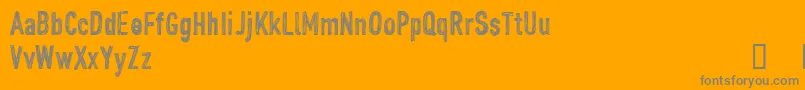 CfjohndoepersonaluseRegula Font – Gray Fonts on Orange Background