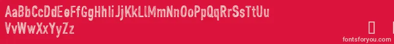 CfjohndoepersonaluseRegula Font – Pink Fonts on Red Background