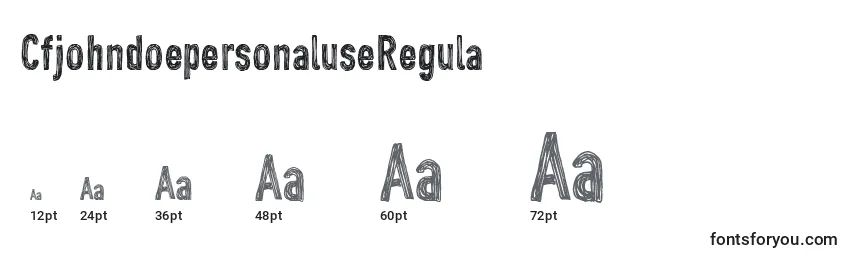 CfjohndoepersonaluseRegula Font Sizes