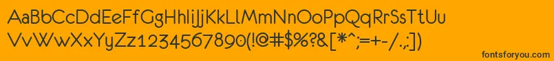 Шрифт EurofurenceRegular – чёрные шрифты на оранжевом фоне