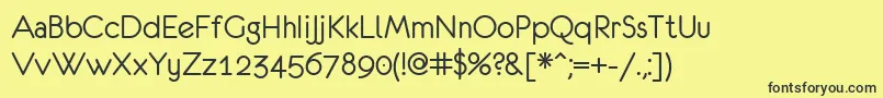 Police EurofurenceRegular – polices noires sur fond jaune