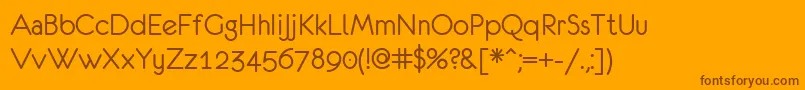 Шрифт EurofurenceRegular – коричневые шрифты на оранжевом фоне