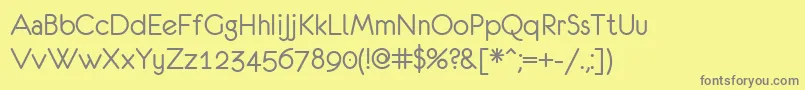 EurofurenceRegular Font – Gray Fonts on Yellow Background
