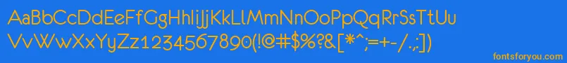 EurofurenceRegular Font – Orange Fonts on Blue Background