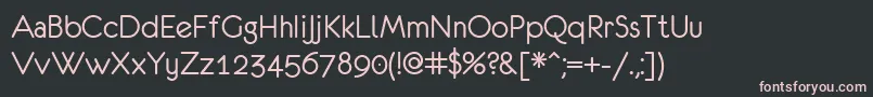 フォントEurofurenceRegular – 黒い背景にピンクのフォント