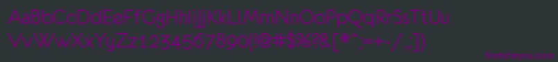 Czcionka EurofurenceRegular – fioletowe czcionki na czarnym tle
