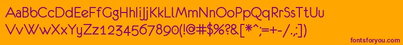 EurofurenceRegular Font – Purple Fonts on Orange Background