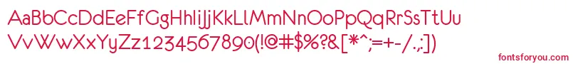 EurofurenceRegular Font – Red Fonts on White Background