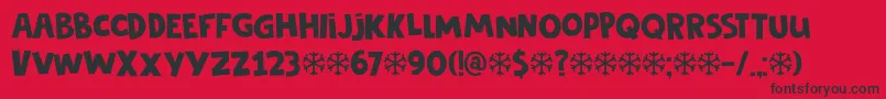 DkFrozenMemory Font – Black Fonts on Red Background